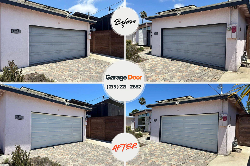 Before and after: garage door repair Genoa, NV